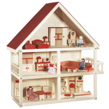 Ξύλινο κουκλόσπιτο Roba Dolls με έπιπλα