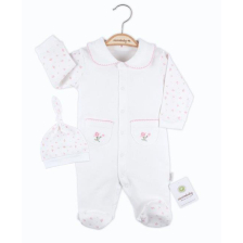 Φορμάκι βρεφικό ολόσωμο με σκουφάκι Ciccim Baby Εκρού 4445