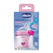 Μπιμπερό με θηλή σιλικόνης 150 ml. 0+ NF GIRL CHICCO 0240.