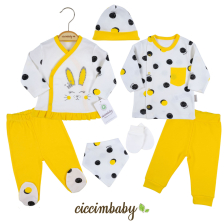 Βρεφικό σετ για νεογέννητο Ciccim Baby, 7 τεμαχίων, 0-3 μηνών, Sun 4692.