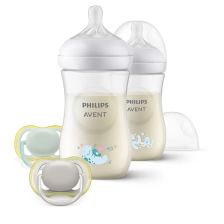 Βρεφικό σετ δώρου Philips AVENT SCD837/11 Χταποδάκι με 2 τεμάχια μπιμπερό Natural Response 260 ml με θηλές χωρίς διαρροή Flow 3 και 2 τεμάχια Πιπίλες Ultra Air.
