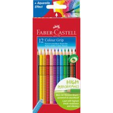 Ξυλομπογιές ακουαρέλας Faber-Castell Grip 12 χρωμάτων.