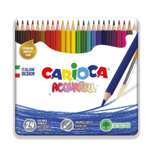 Ξυλομπογιές ακουαρέλας σε κουτί CARIOCA Aquarell, 24 τεμαχίων.