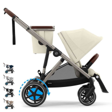 Καρότσι μωρού για δίδυμα Cybex e-Gazelle S.