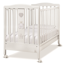 Παρκοκρέβατο Italbaby BABY RE Λευκό + διακόσμηση Dove Grey
