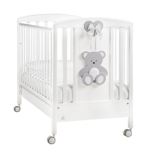 Παρκοκρέβατο Italbaby PELUCHE Λευκό + διακόσμηση GREY