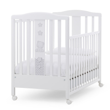 Παρκοκρέβατο  Italbaby POPSTAR Λευκό + διακόσμηση Grey