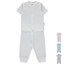 Βρεφική πιτζάμα Bebetto BASIC 24, Openwork, 2 τεμαχίων, 0-3 μηνών, F1298.