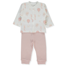 Βρεφική πιτζάμα Bebetto Organic Born With Love, 2 τεμαχίων, 0-3 μηνών, F1460.