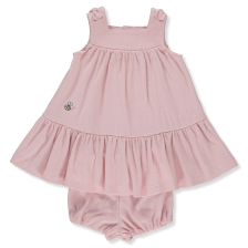 Βρεφικό φόρεμα Bebetto BEE HAPPY, DUSTY ROSE, 2 τεμαχίων, 6-24 μηνών, K4271.