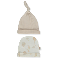 Βρεφικό σκουφάκι Bebetto Organic born in love, 2 τεμαχίων, 1-6 μηνών, C1148.