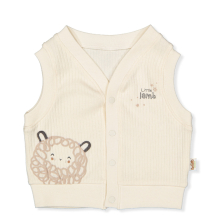 Βρεφικό γιλέκο Bebetto Organic little lamb, Εκρού, 3-24 μηνών, T3938.