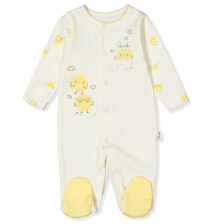 Βρεφική ολόσωμη φόρμα Bebetto Chick chick, Εκρού, 0-6 μηνών, T3799.