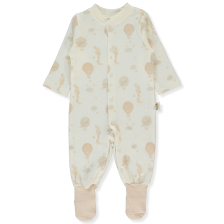 Βρεφική ολόσωμη φόρμα Bebetto Organic Born With Love, 0-12 μηνών, T4037.