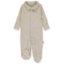 Βρεφική ολόσωμη φόρμα Bebetto Organic Born With Love, 0-6 μηνών, T4038.