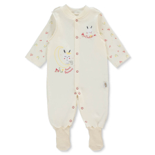 Βρεφική ολόσωμη φόρμα Bebetto Organic Cutie, 0-12 μηνών, T3736.