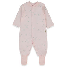 Βρεφική ολόσωμη φόρμα Bebetto Organic Sleepy Sheepy, 0-12 μηνών, T4072.