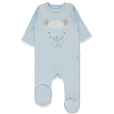 Βρεφική ολόσωμη φόρμα Bebetto Organic Sleepy Sheepy, 0-6 μηνών, T4068.