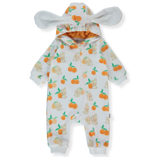 Βρεφική ολόσωμη φόρμα Bebetto Peach Land, 3-18 μηνών, K4490.