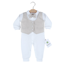 Βρεφική ολόσωμη φόρμα Ciccim Baby Μπεζ, 0-12 μηνών, U4799.