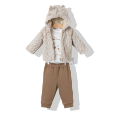 Βρεφικό σετ Bebetto Bear Friend 3 τεμαχίων, 3-36 μηνών, K3599.