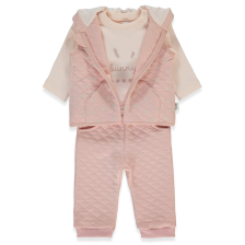 Βρεφικό σετ Bebetto Bunny, 3 τεμαχίων, 6-36 μηνών, K5115.
