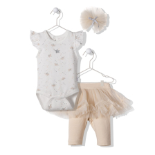 Βρεφικό σετ Bebetto Magic Angel Μπεζ, 3 τεμαχίων, 12-24 μηνών, K3898.