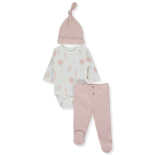Βρεφικό σετ Bebetto Organic Born With Love, 3 τεμαχίων, 0-6 μηνών, T4034.
