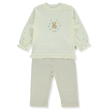 Βρεφικό σετ Bebetto Organic Cute Bear, Μπεζ, 2 τεμαχίων, 3-24 μηνών, F1457.