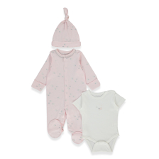 Βρεφικό σετ Bebetto Organic Sleepy Sheepy, 3 τεμαχίων, 0-6 μηνών, Z1073.