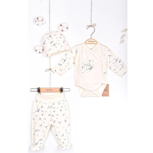 Βρεφικό σετ Ciсcim Baby Dragonfly, Εκρού, 3 τεμαχίων, 1-3 μηνών, U4943.