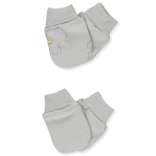 Βρεφικά γάντια Bebetto Little Elephant, Γκρι, 2 ζευγάρια, 0-3 μηνών, C1144.