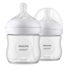 Βρεφικό μπιμπερό Philips Avent Natural Response 3.0, με θηλή, 0 μηνών +, 125 ml, 2 τεμαχίων.