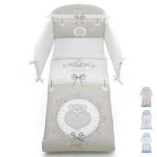 Σετ βρεφικής κρεβατοκάμαρας Italbaby BABY CHIC Pony, 4 τεμάχια, με Πάντα.