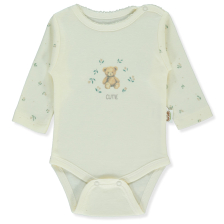Βρεφικό κορμάκι Bebetto Organic Cute Bear, Εκρού, 0-12 μηνών, T3959.