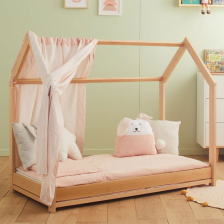 Βρεφικό κρεβάτι Italbaby Nanan Montessori, με διαχωριστικό, Natural.