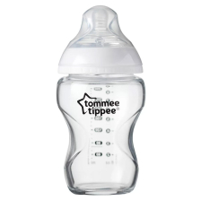 Γυάλινο βρεφικό μπιμπερό Tommee Tippee Easi-Vent, 250 ml.