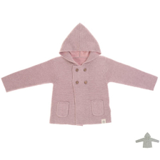Βρεφικό μπουφάν Lassig Cozy Knit Wear με κουκούλα, μακρυμάνικο, 0-12 μηνών.