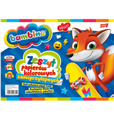 Μπλοκ Majewski Bambino αυτοκόλλητο χρωματιστό χαρτί 8 φύλλων