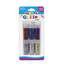 Μπροκάρ με κόλλα Carioca Glitter Variety, 6 χρωμάτων.