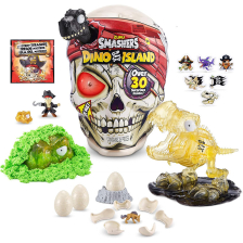 Κρανίο με αυγά δεινοσαύρων Zuru Smashers Dino Island με λαμπερό και βουρκωμένο δεινόσαυρο, φιγούρες, slime και άμμο, πάνω από 30 εκπλήξεις.