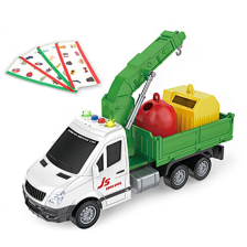 Παιδικό απορριμματοφόρο Raya Toys City Truck με μουσική και φώτα, με κάρτες διαλογής, 1:16.