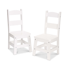 Ξύλινη καρέκλα Melissa&Doug λευκό 2 τεμ. 40220