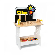 Ξύλινο παιδικό εργαστήριο με εργαλεία Raya Toys Μαύρο.