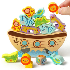 Ξύλινο παιχνίδι ισορροπίας Raya Toys Κιβωτός του Νώε.