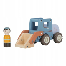 Ξύλινο παιχνίδι Little Dutch Bulldozer, με οδηγό, LD2532.