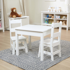 Ξύλινο τραπέζι με 2 καρέκλες Melissa&Doug λευκό 40225