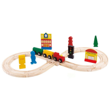 Ξύλινο παιδικό τρενάκι Raya Toys 30 τεμαχίων.