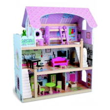 Παιδικό ξύλινο κουκλόσπιτο Moni Toys Mila 4110.