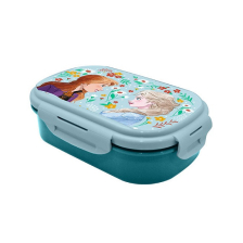 Παιδικό δοχείο φαγητού Kids Licensing Frozen με θήκες και σκεύη σε χρώμα Τυρκουάζ.
